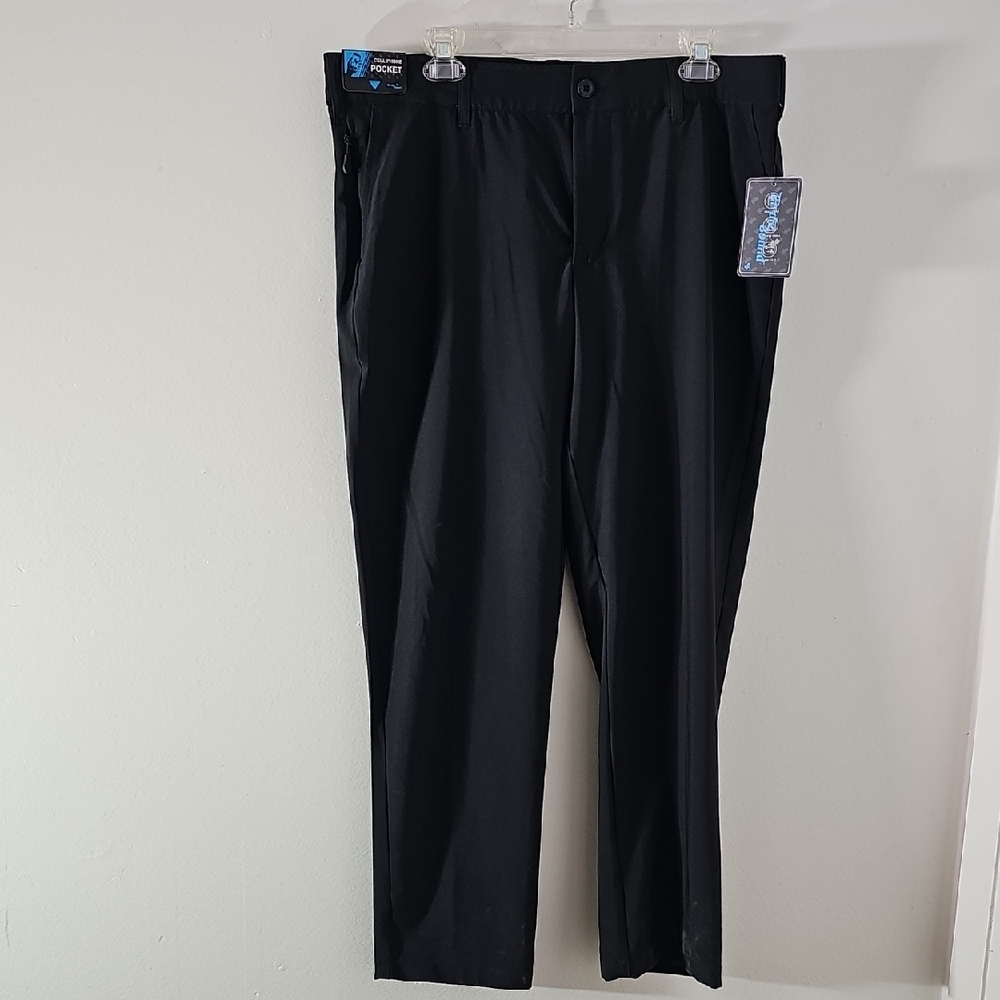 Birdies Black Dress Pants.  NWR. 36 X30 Classic Straight-Leg. GOLF PANTS‎